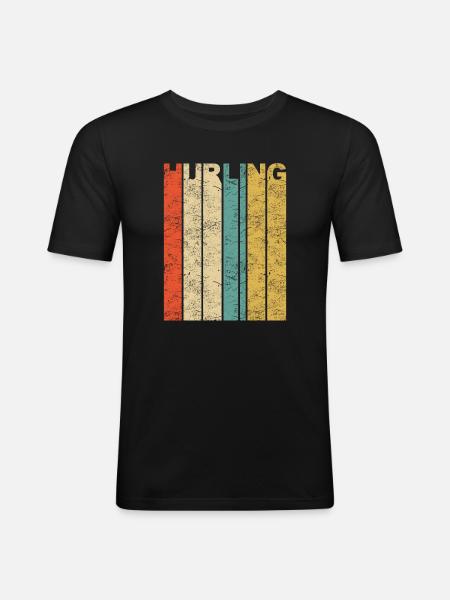 Hurling Irish Sport Team Gaelic Football Vintage - Männer Slim Fit T-Shirt - Schwarz