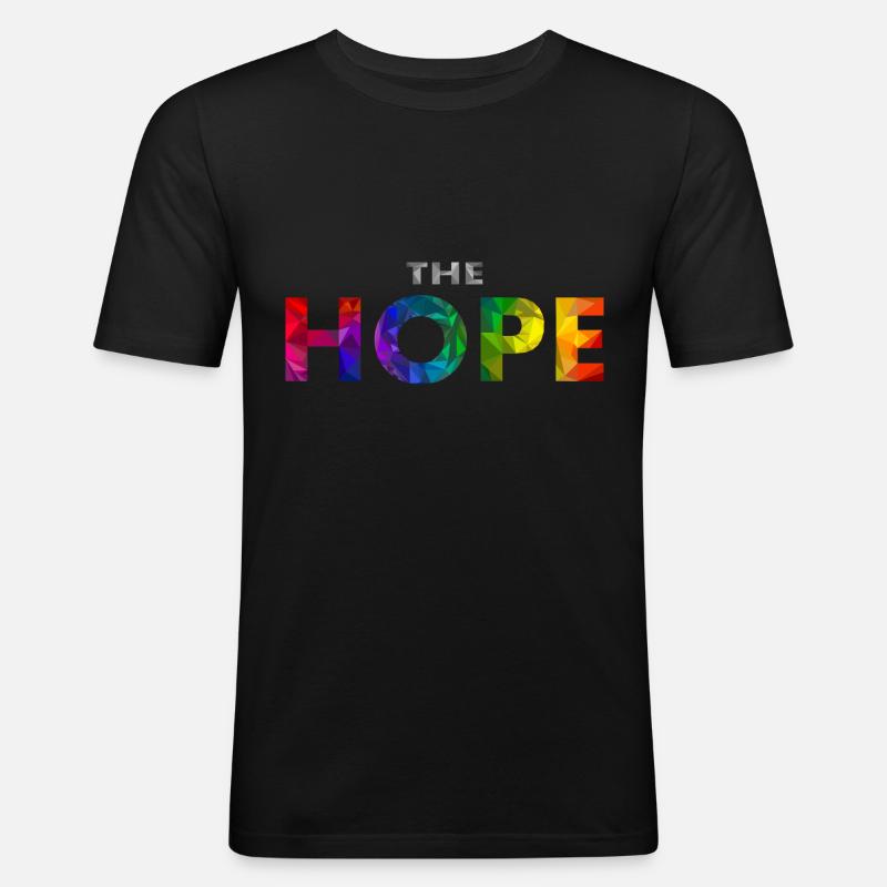 Die Hoffnung - Männer Slim Fit T-Shirt - Schwarz