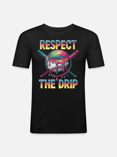Humor Baseball Player - Men's Slim Fit T-Shirt - black