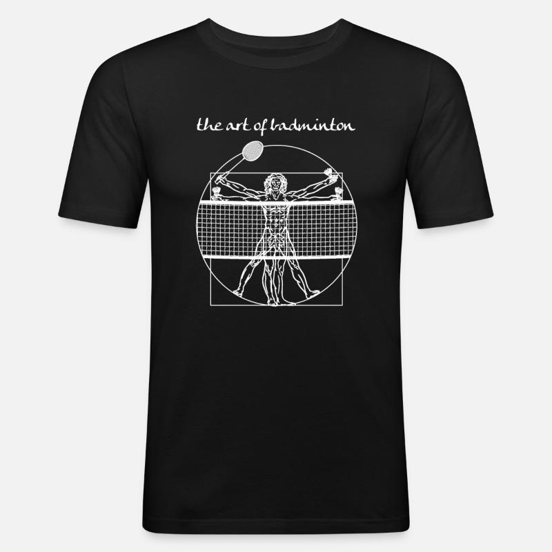 Badminton - Männer Slim Fit T-Shirt - Schwarz