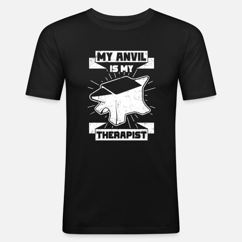 Handwerker Sprüche - Männer Slim Fit T-Shirt - Schwarz