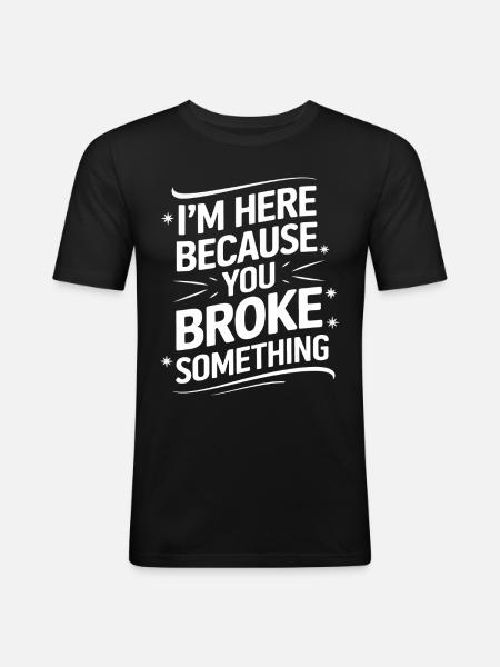 Technical Support Computer - Men's Slim Fit T-Shirt - black