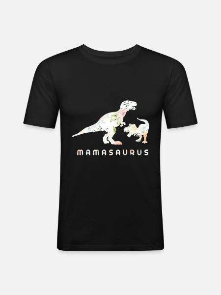 mamasaurus - Men's Slim Fit T-Shirt - black