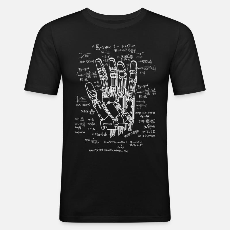 Robot engineer formulary - Men's Slim Fit T-Shirt - black
