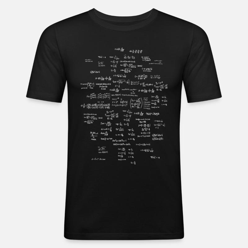 Maths formulary - Men's Slim Fit T-Shirt - black