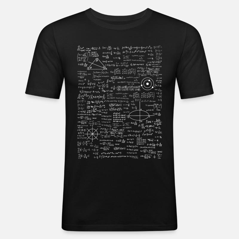 Mathematik Student - Männer Slim Fit T-Shirt - Schwarz