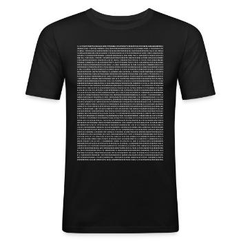 Physiker Pi 3.14 - Männer Slim Fit T-Shirt - Schwarz - Vorne - Nik (191cm)