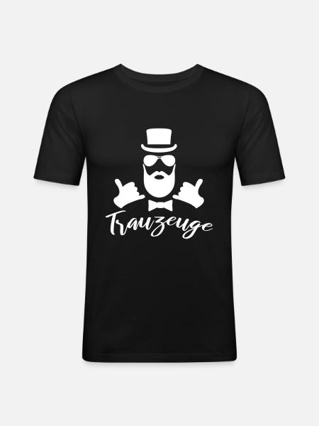 Trauzeuge - Männer Slim Fit T-Shirt - Schwarz