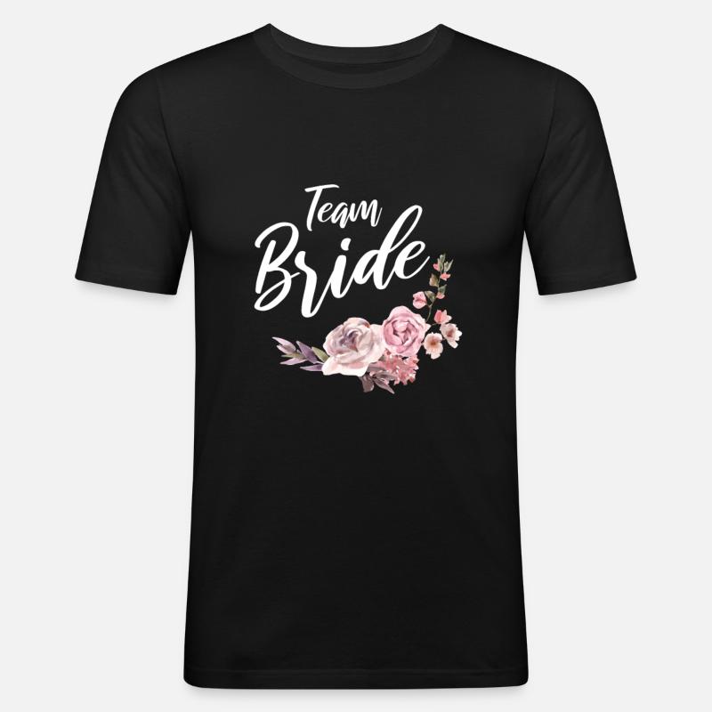 Team Bride - Männer Slim Fit T-Shirt - Schwarz