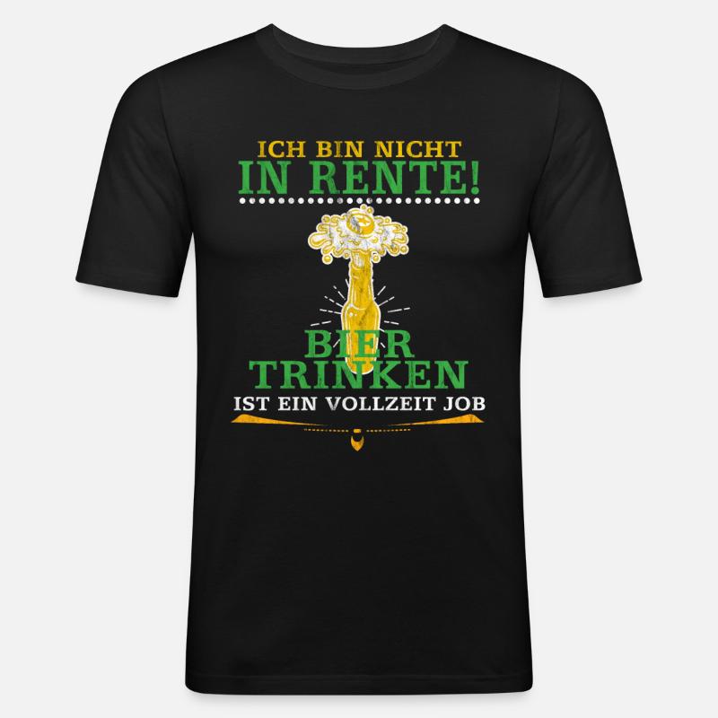 Geschenk Ruhestand - Männer Slim Fit T-Shirt - Schwarz