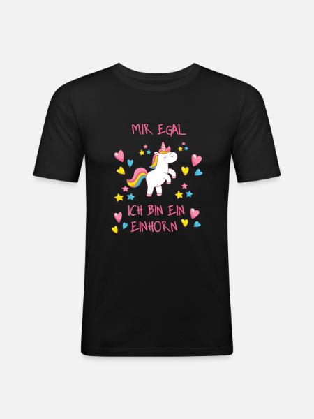 I do not care - Men's Slim Fit T-Shirt - black