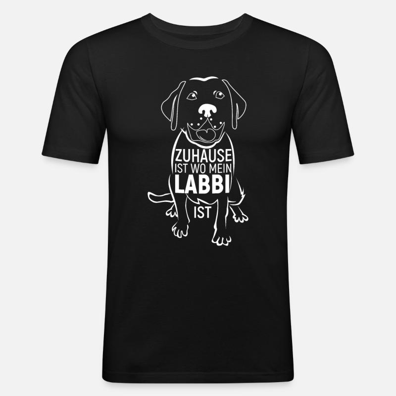 Labrador Retriever - Männer Slim Fit T-Shirt - Schwarz