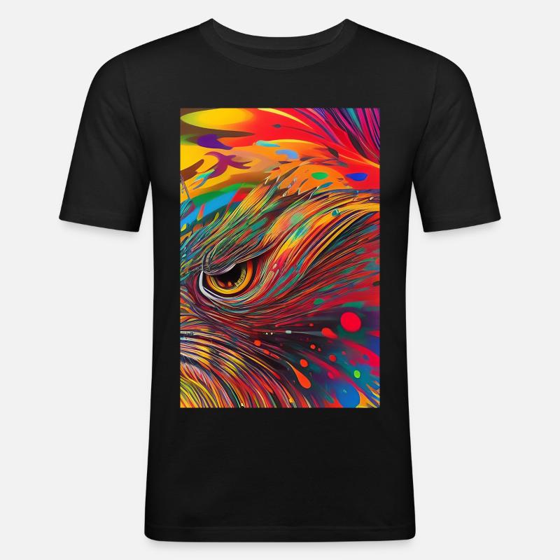 Abstrakte Kunst - Männer Slim Fit T-Shirt - Schwarz