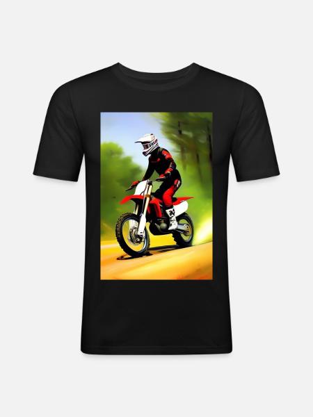 Motocross Riding - Men's Slim Fit T-Shirt - black