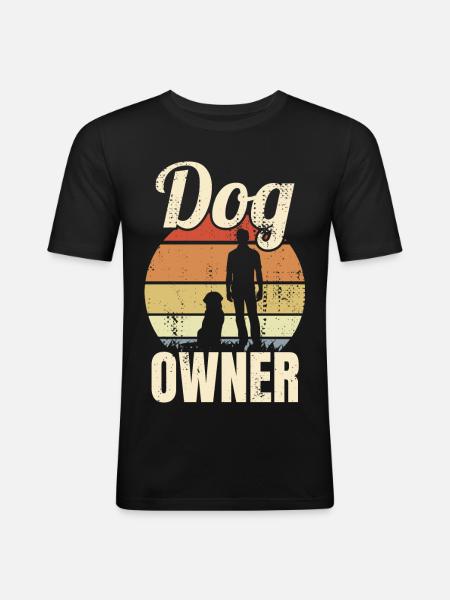 Dog owner - Men's Slim Fit T-Shirt - black