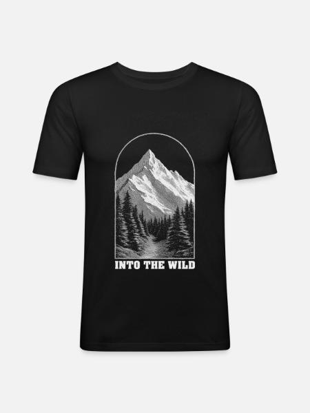 Dans l’arche sauvage - T-shirt près du corps Homme - noir