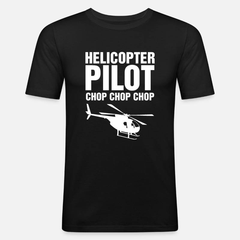Helicopter Pilot Gift I Helicopter Helicopter - Men's Slim Fit T-Shirt - black