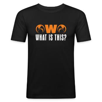 Furry Fandom Furries Fursona - Men's Slim Fit T-Shirt - black - Front - Nik (191cm)