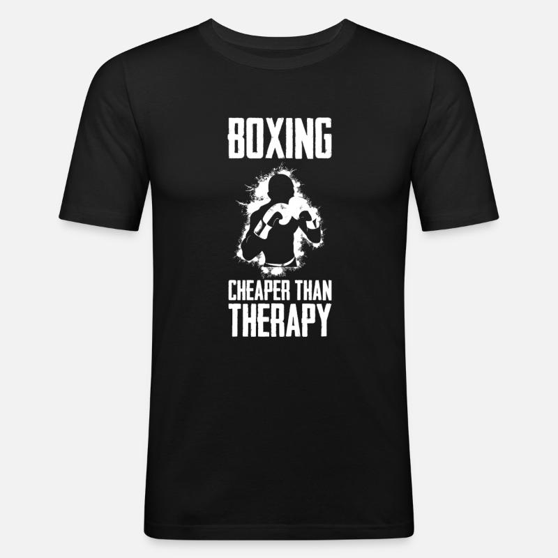 Boxen Boxkampf Boxer - Männer Slim Fit T-Shirt - Schwarz