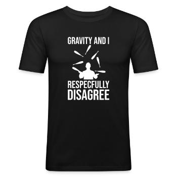 Jonglieren Jongleur - Männer Slim Fit T-Shirt - Schwarz - Vorne - Nik (191cm)