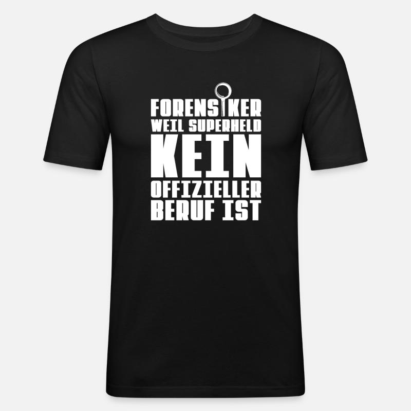 Forensik Forensiker - Männer Slim Fit T-Shirt - Schwarz