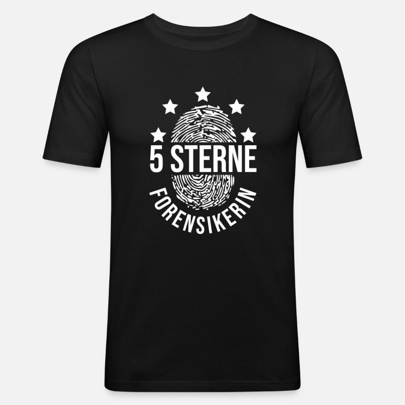 Forensik Forensiker - Männer Slim Fit T-Shirt - Schwarz