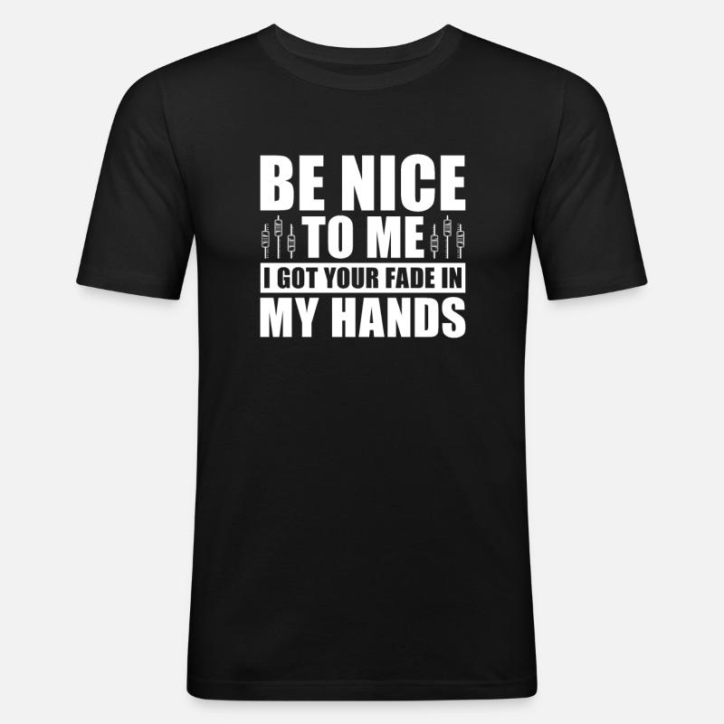Tontechniker Sound Audio Engineer - Männer Slim Fit T-Shirt - Schwarz