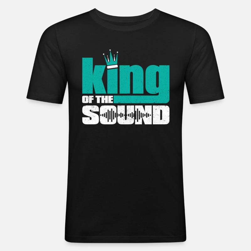 Tontechniker Sound Audio Engineer - Männer Slim Fit T-Shirt - Schwarz
