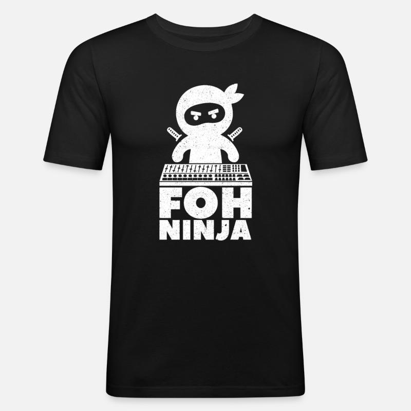 Tontechniker Sound Audio Engineer - Männer Slim Fit T-Shirt - Schwarz