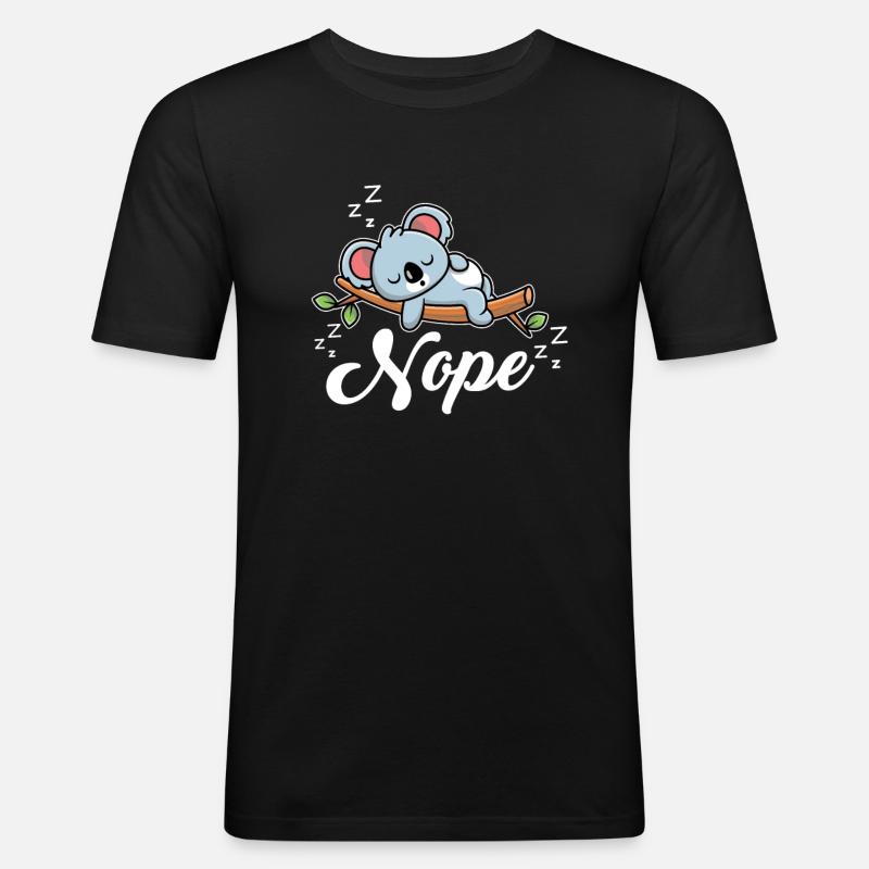 Koala Koalabär - Männer Slim Fit T-Shirt - Schwarz