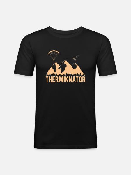 Paragleiter Gleitschirmfliegen Paragleiten - Männer Slim Fit T-Shirt - Schwarz