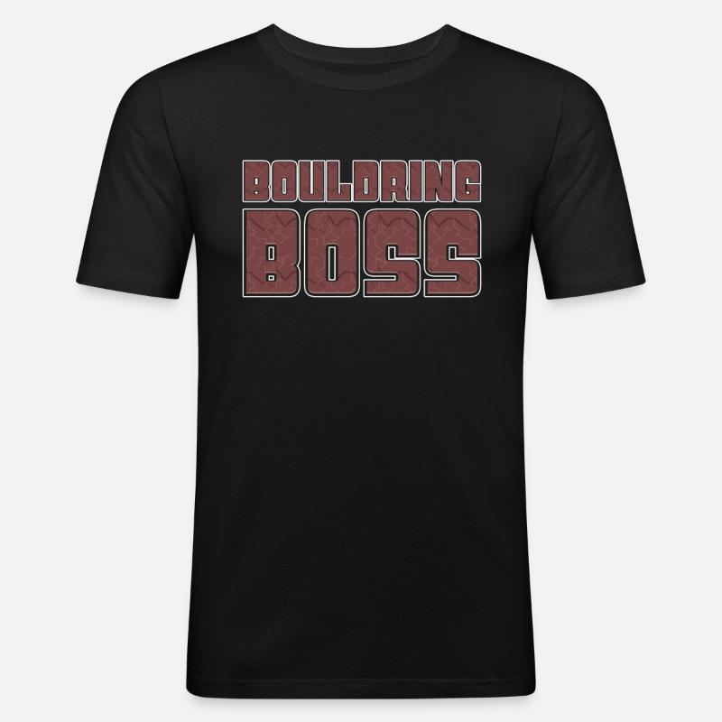 Bouldern - Männer Slim Fit T-Shirt - Schwarz