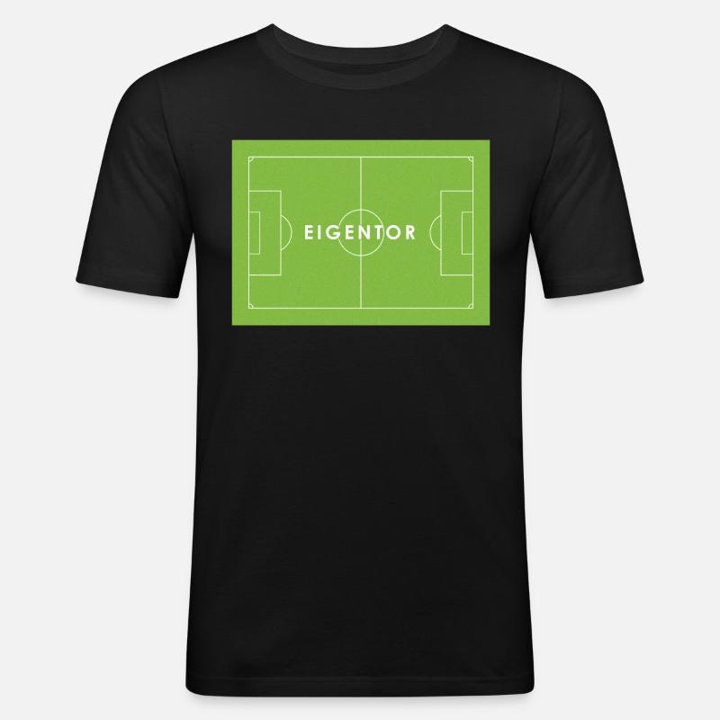 EIGENTOR Fußball Statement - Männer Slim Fit T-Shirt - Schwarz