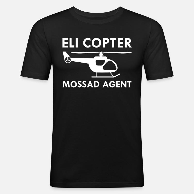 Eli Copter Mossad Agent Hélicoptère - T-shirt près du corps Homme - noir