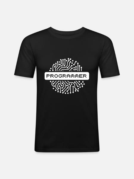 Programming nerd programming Geek - Men's Slim Fit T-Shirt - black