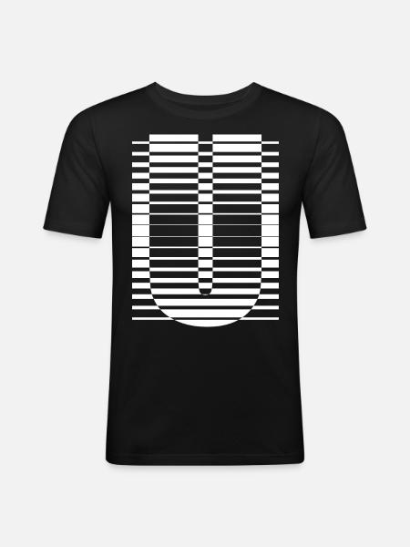INITIAL U - Men's Slim Fit T-Shirt - black