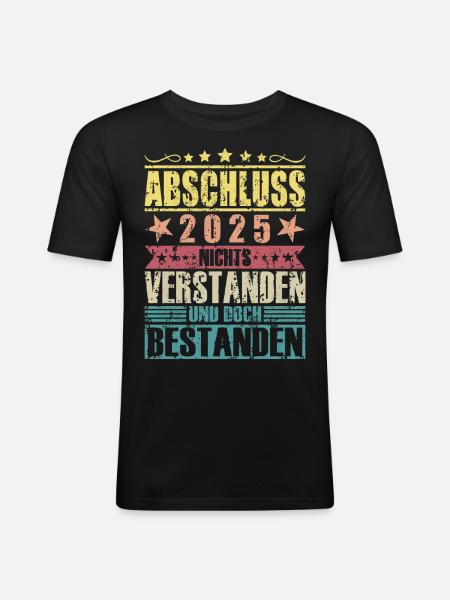 Abschluss 2025 - Männer Slim Fit T-Shirt - Schwarz