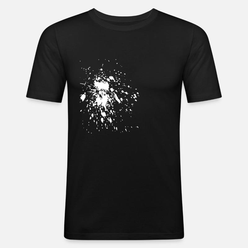 Taches blanches sur le mur - T-shirt près du corps Homme - noir