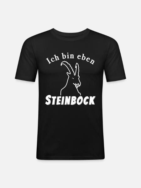 Steinbock Sternzeichen - Männer Slim Fit T-Shirt - Schwarz