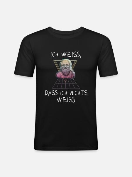 Socrates Greek Philosopher - Men's Slim Fit T-Shirt - black