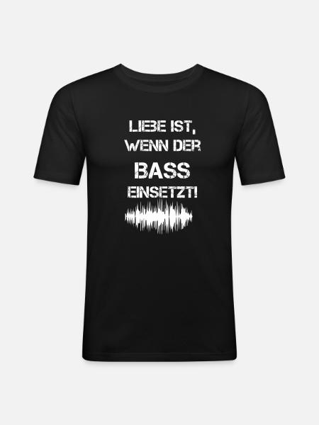 Electro bass music - Men's Slim Fit T-Shirt - black