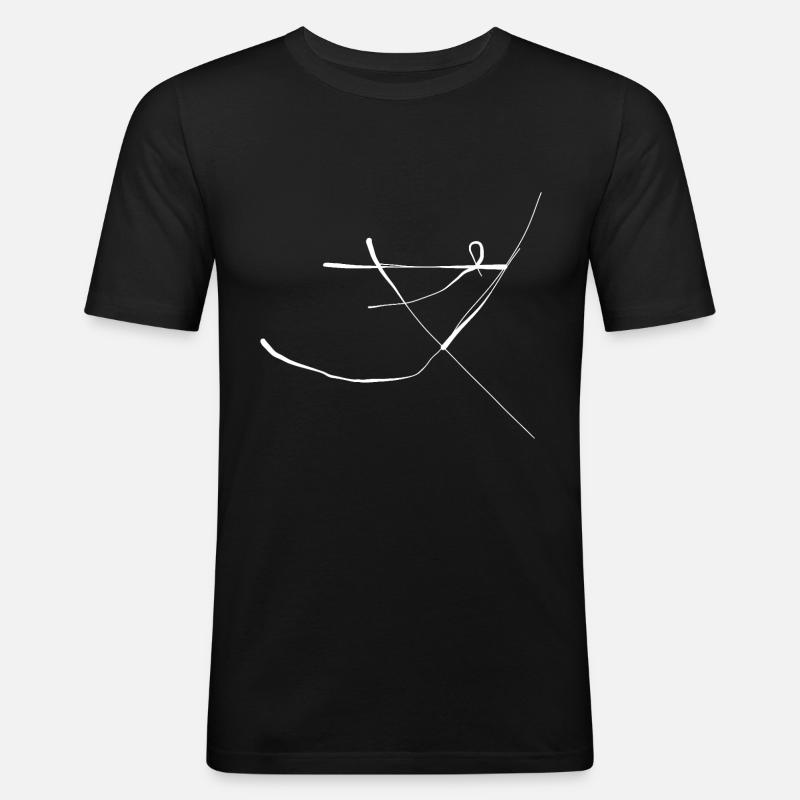 Abstrakt - Männer Slim Fit T-Shirt - Schwarz