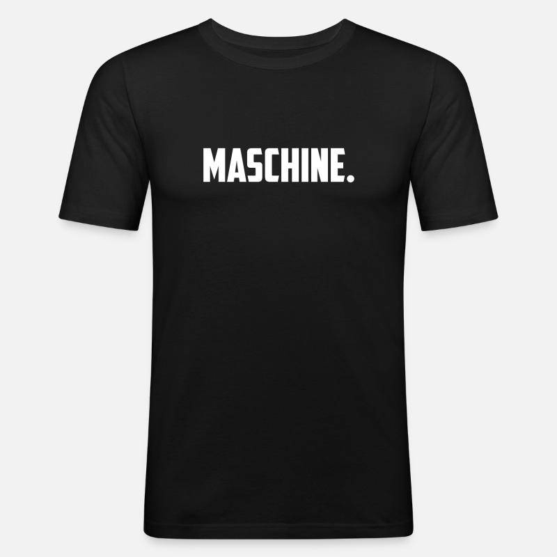 Maschine - Männer Slim Fit T-Shirt - Schwarz
