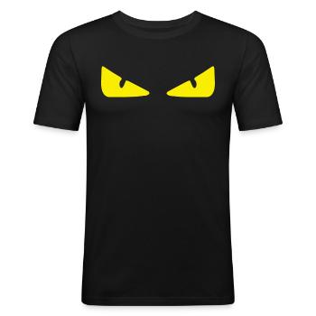 Monster eyes Halloween - Men's Slim Fit T-Shirt - black - Front - Nik (191cm)