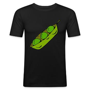 pois - T-shirt près du corps Homme - noir - Devant - Nik (191cm)