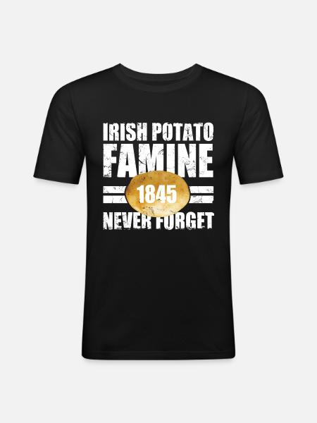 irish potato famine - Men's Slim Fit T-Shirt - black