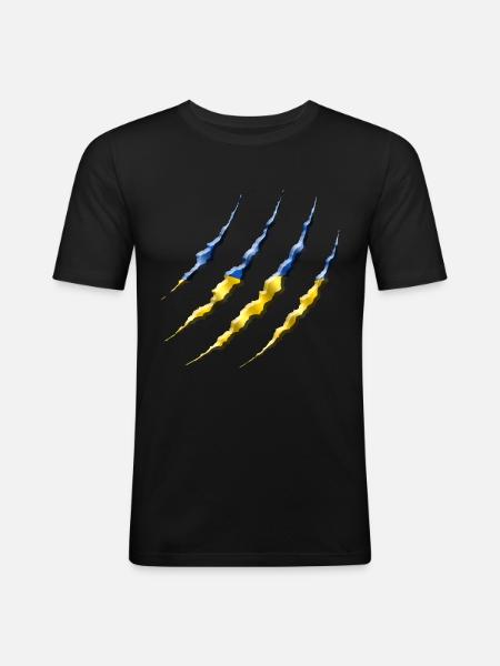 Ukraine - T-shirt près du corps Homme - noir