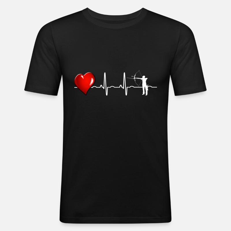 Bogenschießen - Männer Slim Fit T-Shirt - Schwarz