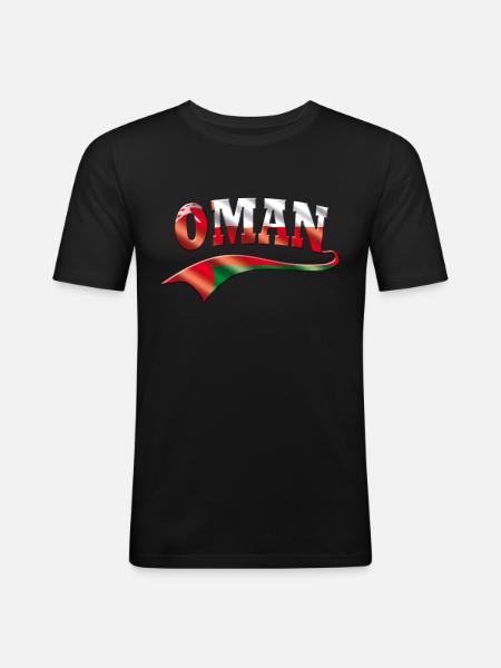 Oman - Men's Slim Fit T-Shirt - black