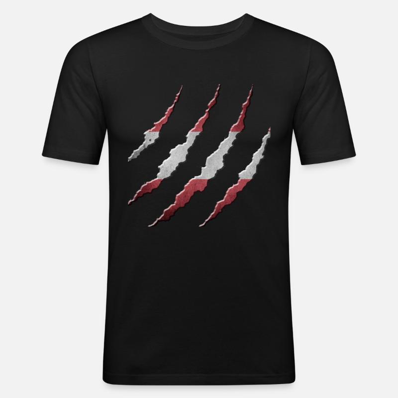 Austria - Men's Slim Fit T-Shirt - black